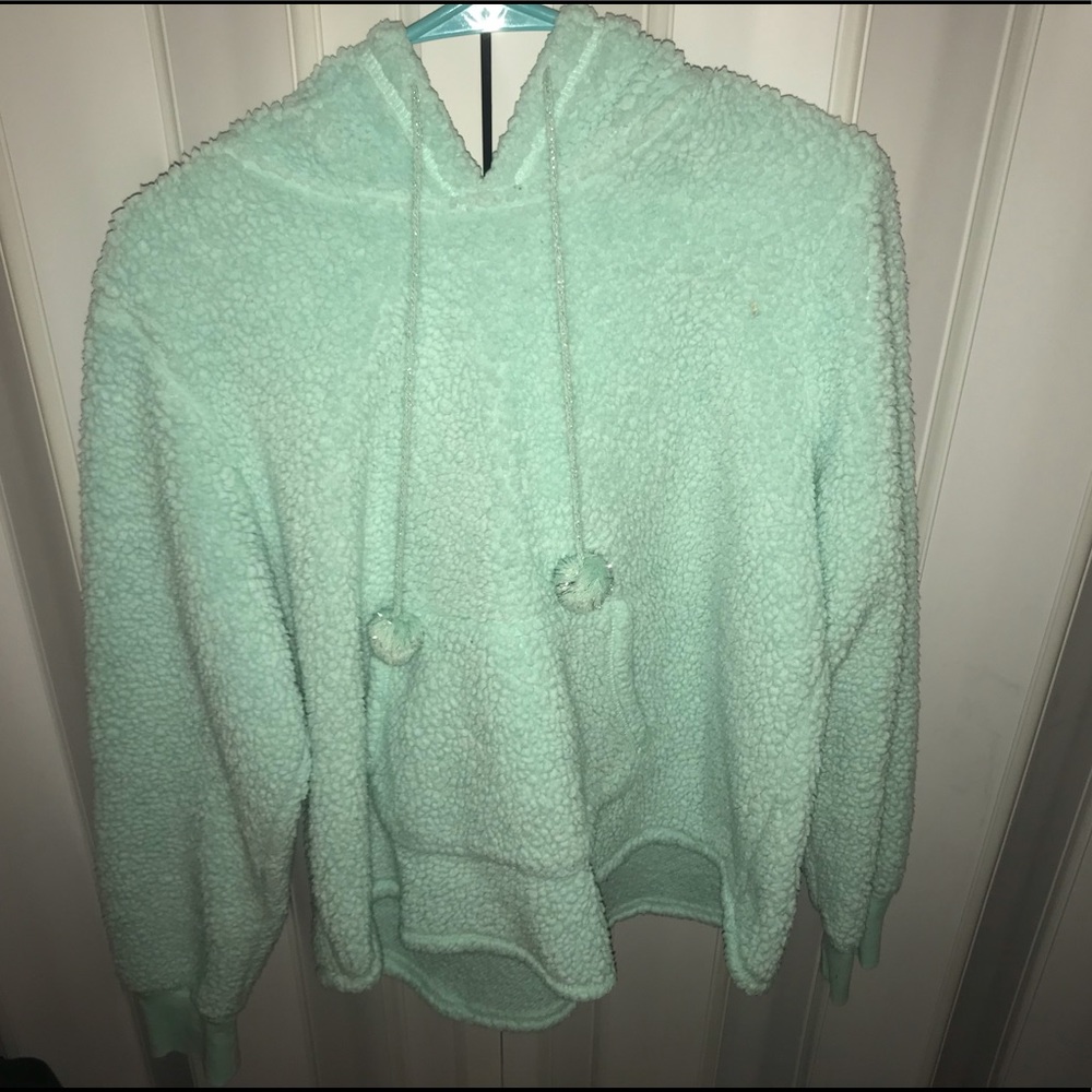 Fuzzy Baby Blue Pajama Hoodie!